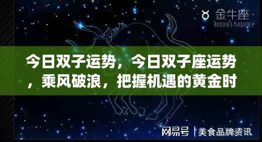 今日双子座运势，乘风破浪的黄金时刻，把握机遇的关键日