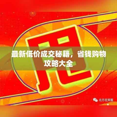 最新低价成交秘籍，省钱购物攻略大全